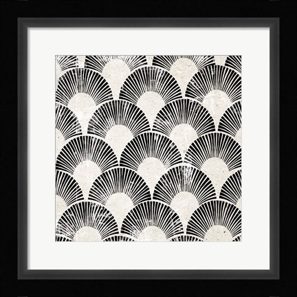 Framed White Art Deco III Print