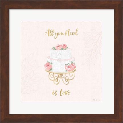 Framed All You Need is Love IX Pink Print