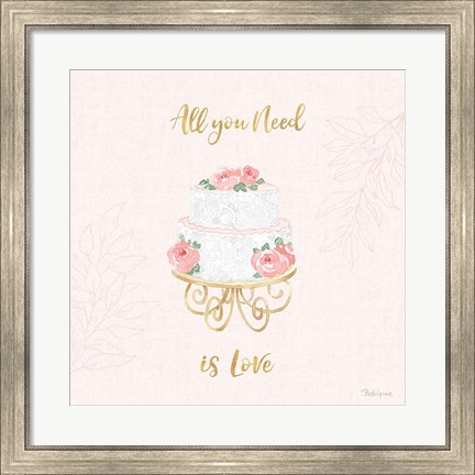Framed All You Need is Love IX Pink Print