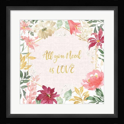 Framed All You Need is Love III Print