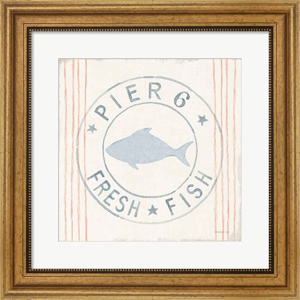 Framed Floursack Nautical VIII Fish Print