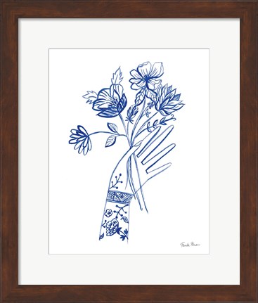 Framed Floral Hand III Print