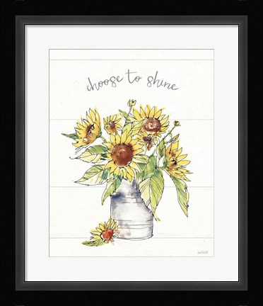 Framed Sunflower Fields I Print