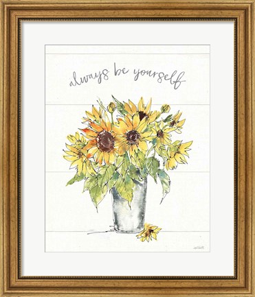Framed Sunflower Fields II Print