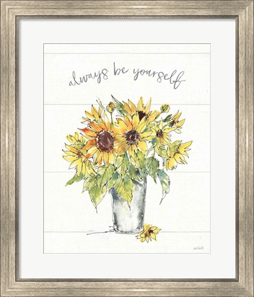 Framed Sunflower Fields II Print