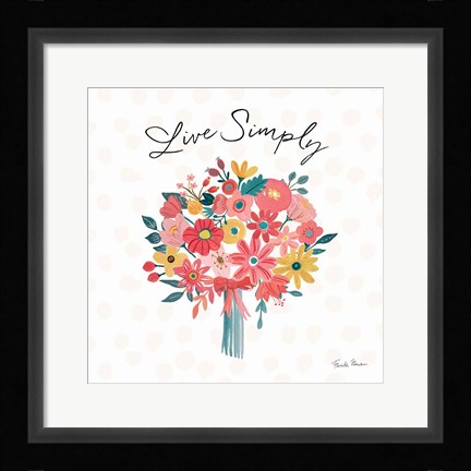 Framed Bright Petals III Print