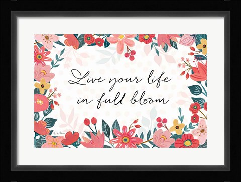 Framed Bright Petals I Print