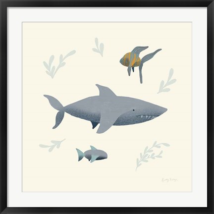 Framed Ocean Life Shark Print