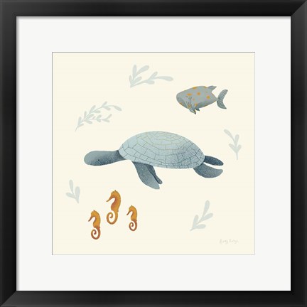 Framed Ocean Life Sea Turtle Print