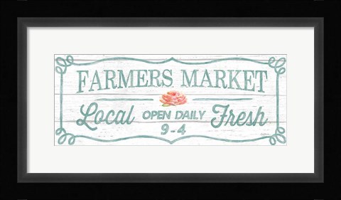 Framed Pastel Flower Market VII Print