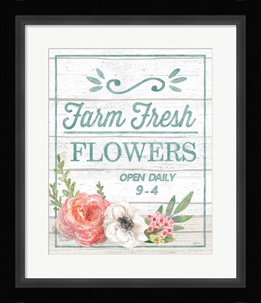 Framed Pastel Flower Market IV Print