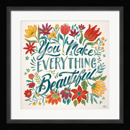 Framed Happy Thoughts V Print