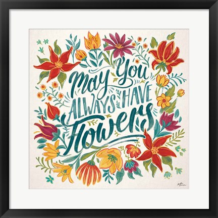 Framed Happy Thoughts IV Print