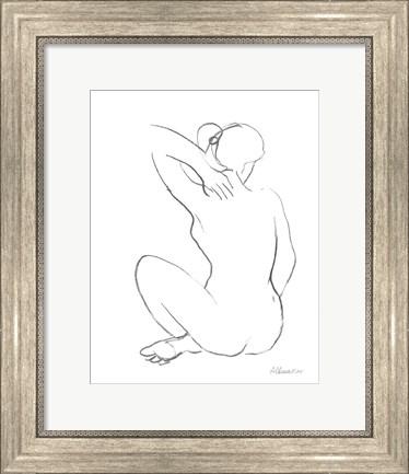 Framed Nude Sketch I Print