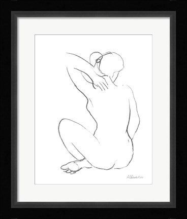 Framed Nude Sketch I Print