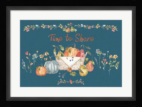 Framed Time to Share I Blue Print