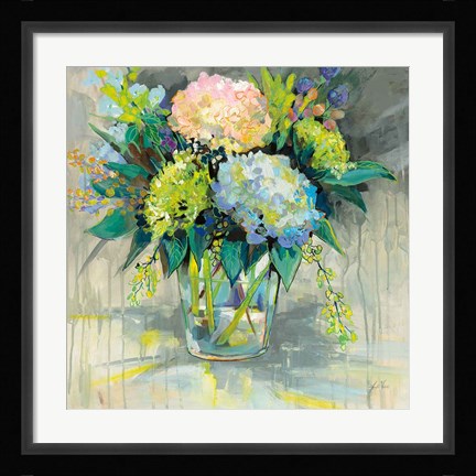 Framed Hydrangeas from the Garden Print