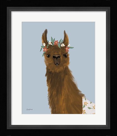 Framed Delightful Alpacas II Print