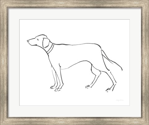 Framed Ink Dog VI Print