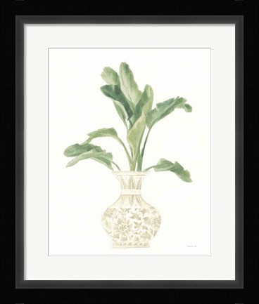 Framed Palm Chinoiserie I Sage Print