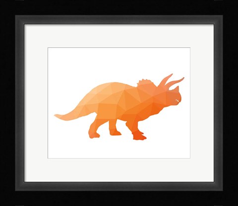 Framed Geo Dinosaur III Print