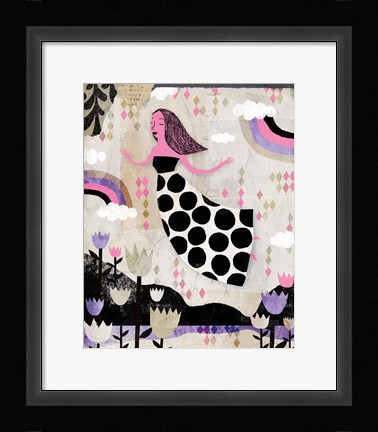 Framed Lucy in the Sky Pink Purple Print