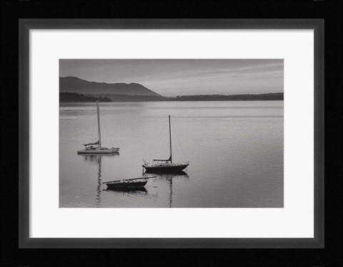 Framed Bellingham Bay BW Print