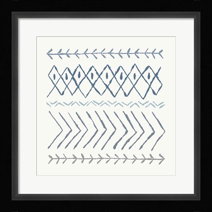 Framed Nordic Vibes II Blue Print