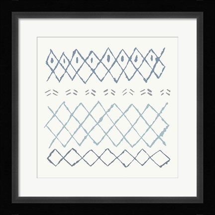 Framed Nordic Vibes I Blue Print