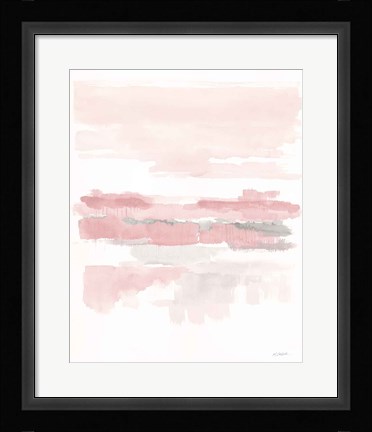 Framed Blush Wetlands Crop Print