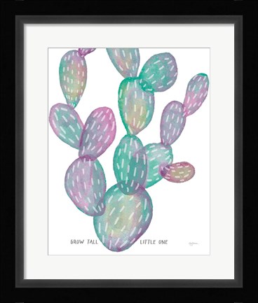 Framed Lovely Llamas Cactus Grow Print