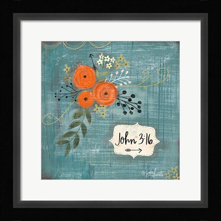 Framed John 3-16 Print