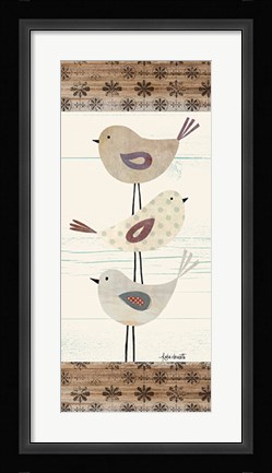 Framed Three Birds Print