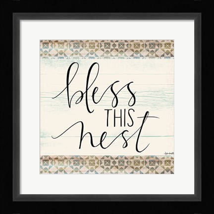Framed Bless This Nest Print