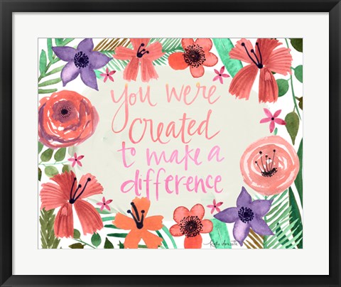 Framed Make a Difference Print