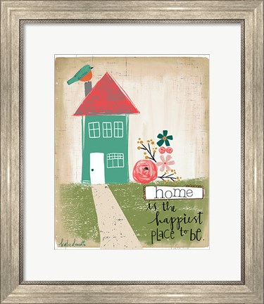 Framed Happiest Home Print