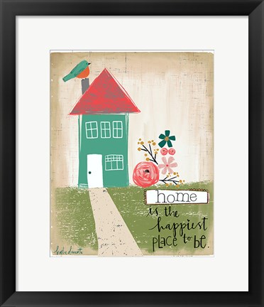 Framed Happiest Home Print