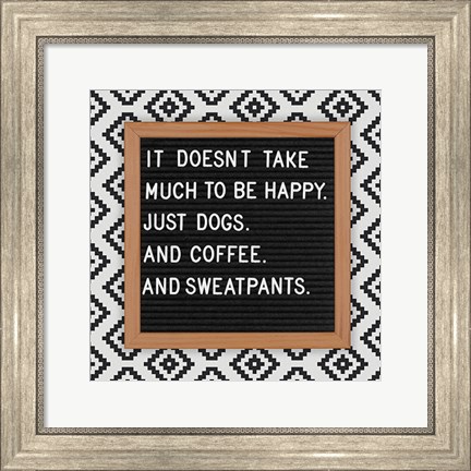 Framed Dogs and Sweatpants Print