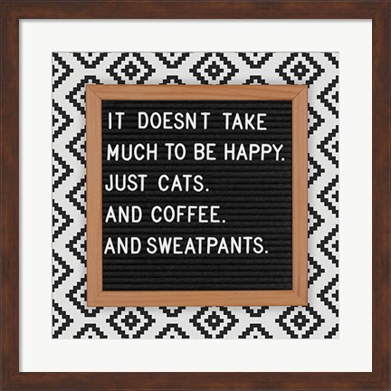 Framed Cats and Sweatpants Print