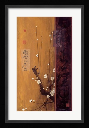 Framed Oriental Blossoms I Print