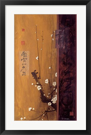 Framed Oriental Blossoms I Print