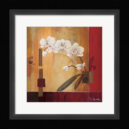 Framed Orchid Lines II Print
