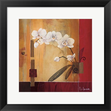 Framed Orchid Lines II Print