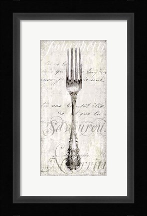 Framed Decorative Fork Print