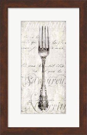 Framed Decorative Fork Print
