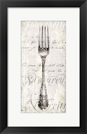 Framed Decorative Fork Print