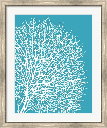 Framed Aqua Coral II Print