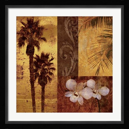 Framed Sunset Beach I Print