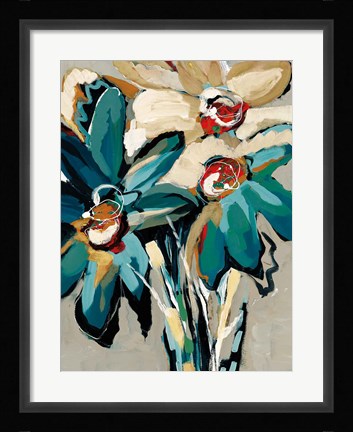 Framed Blooming Blue I Print