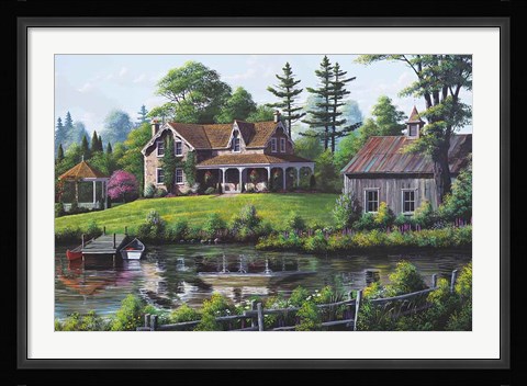 Framed Reflections of Spring Print